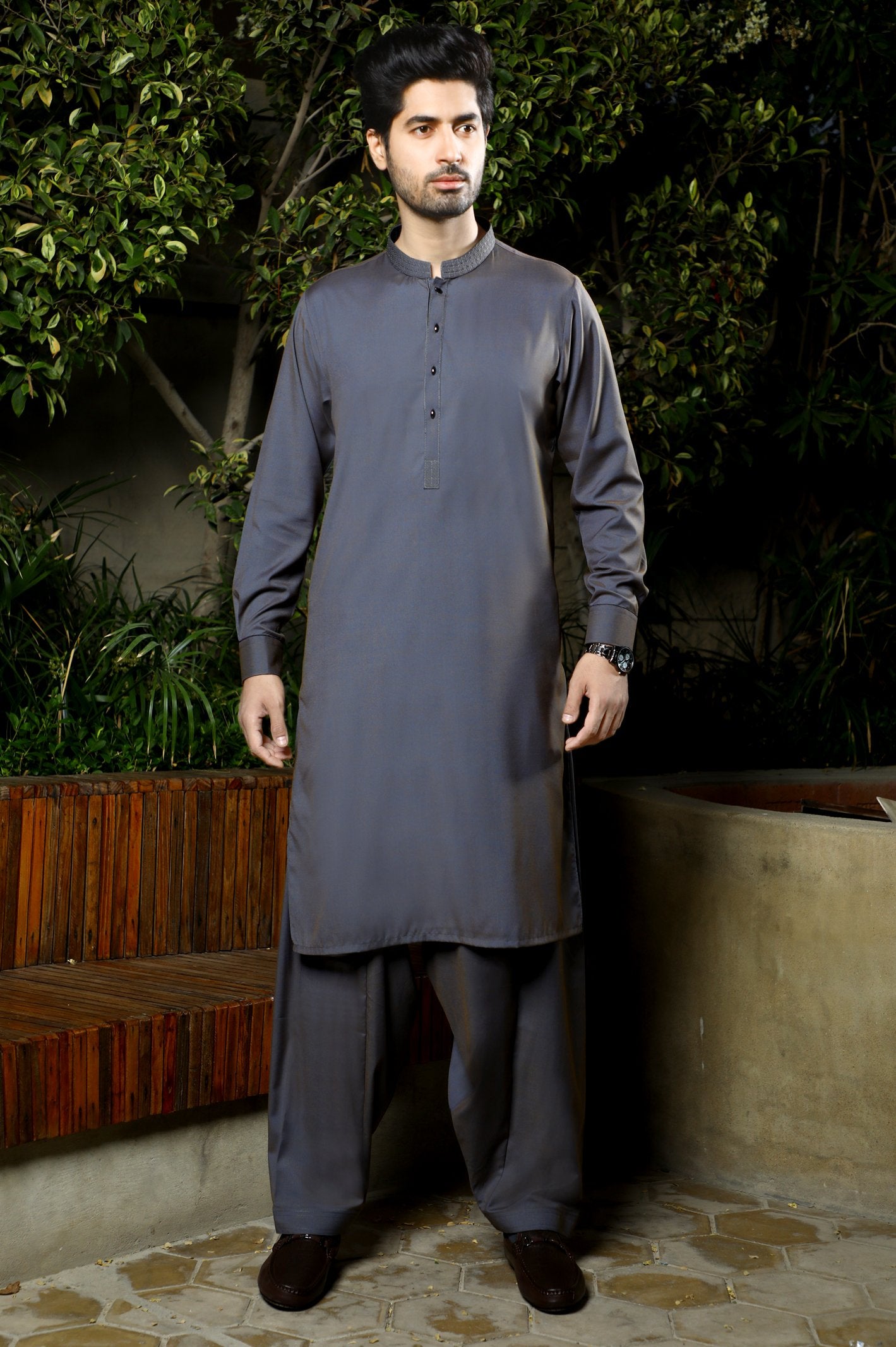 Formal Shalwar Suit for Men SKU: EG2876-BLUE - Diners
