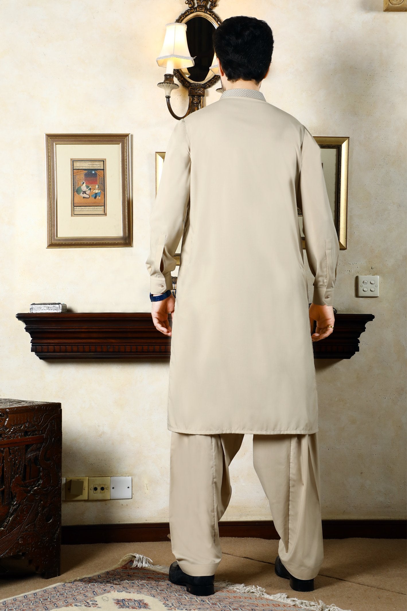 Formal Shalwar Suit for Men SKU: EG2880-BEIGE - Diners
