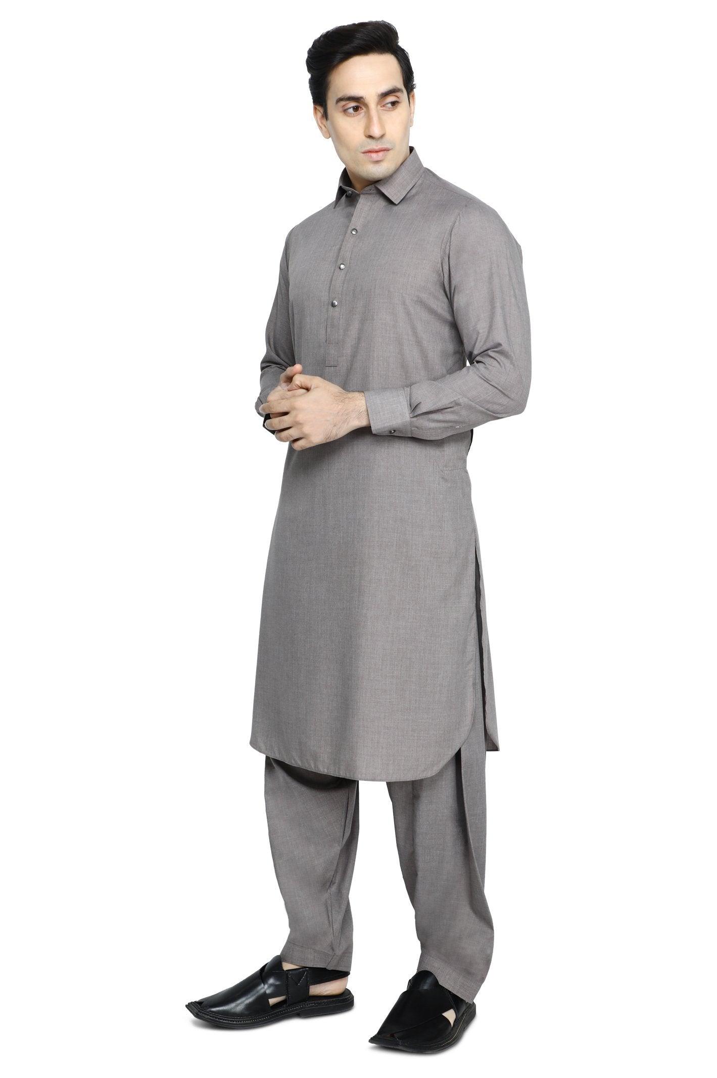 Formal Shalwar Suit for Men - EG2888-L-BROWN