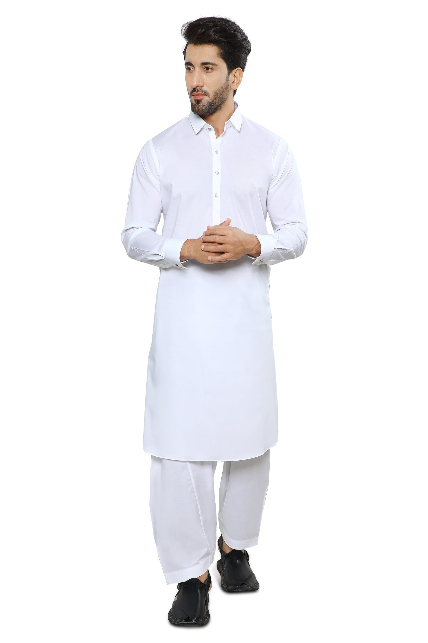 Formal Shalwar Suit for Men SKU: EG3019-WHITE