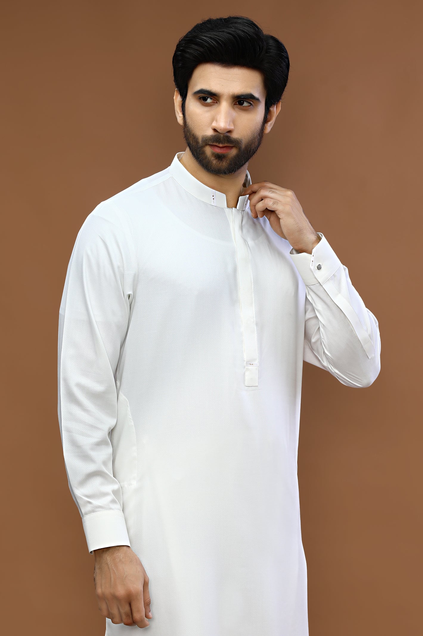 Off White Wash & Wear Shalwar Kameez - Diners