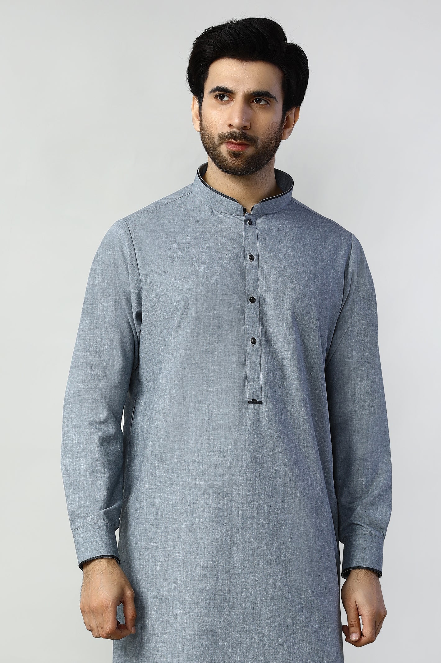 Grey Wash & Wear Shalwar Kameez - Diners