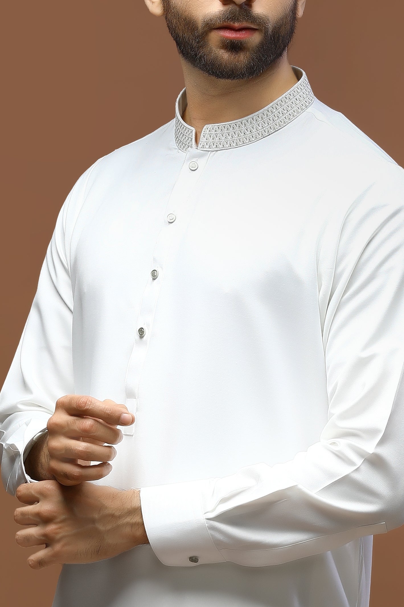 Off White Wash & Wear Shalwar Kameez - Diners