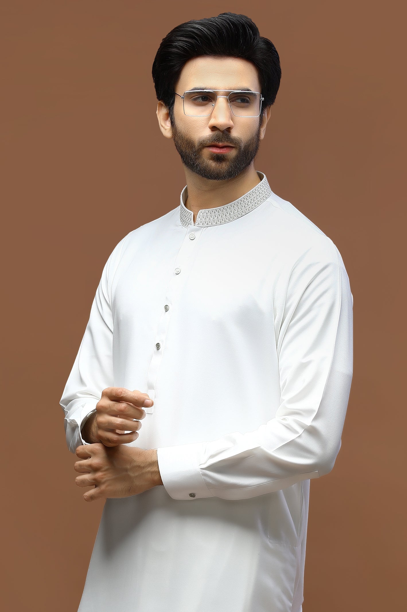 Off White Wash & Wear Shalwar Kameez - Diners