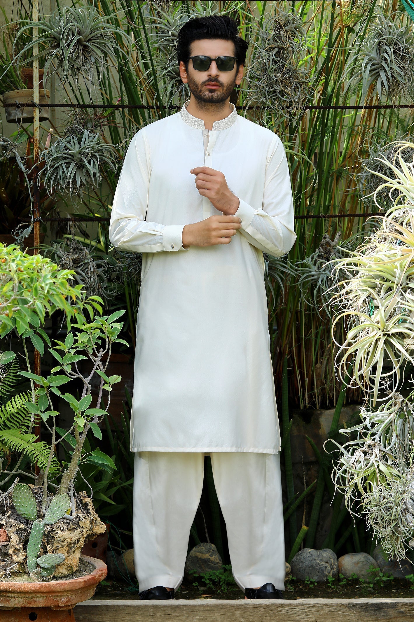 Cream Shalwar Kameez - Diners