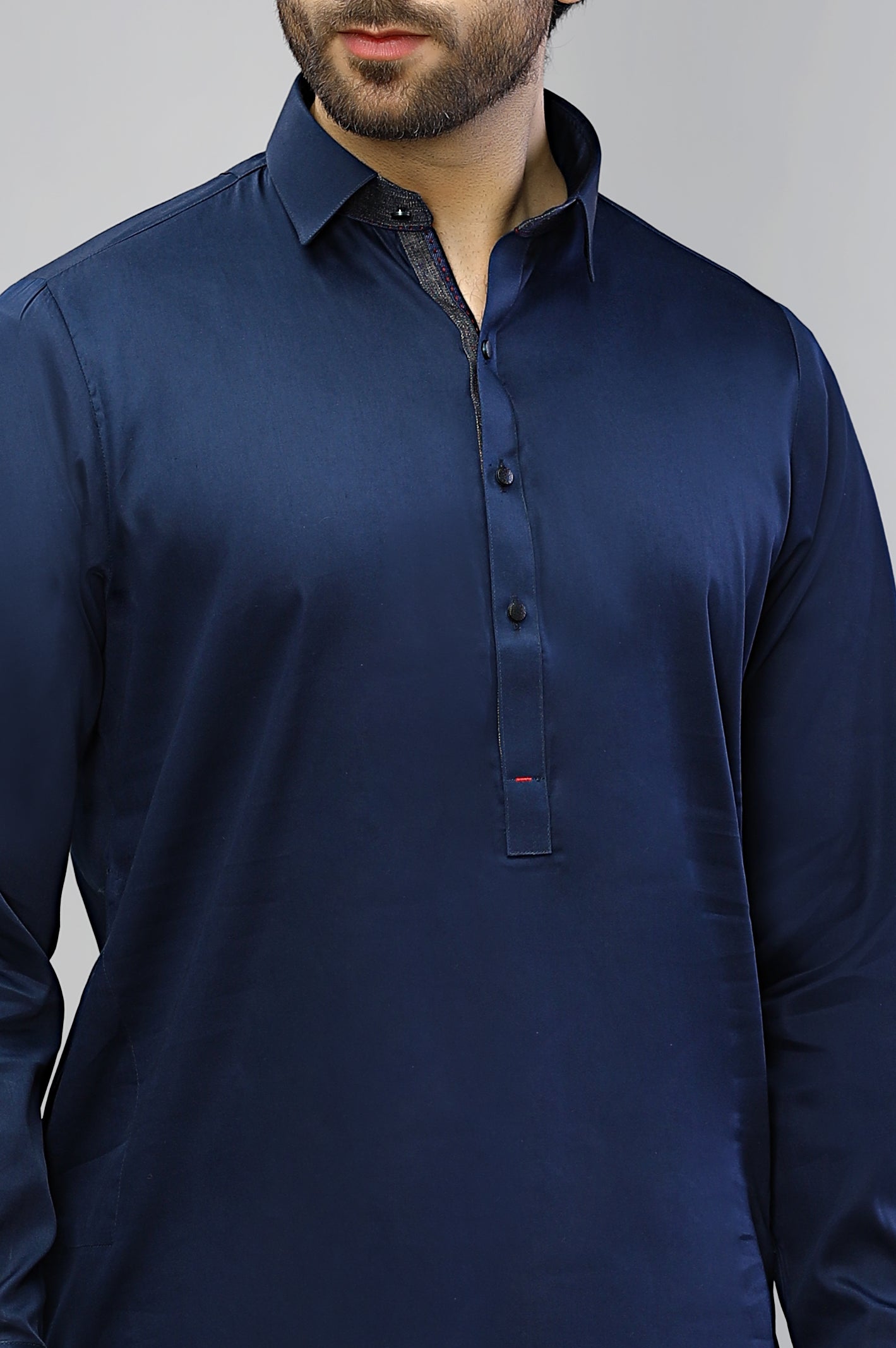 Navy Blue Wash & Wear Shalwar Kameez - Diners