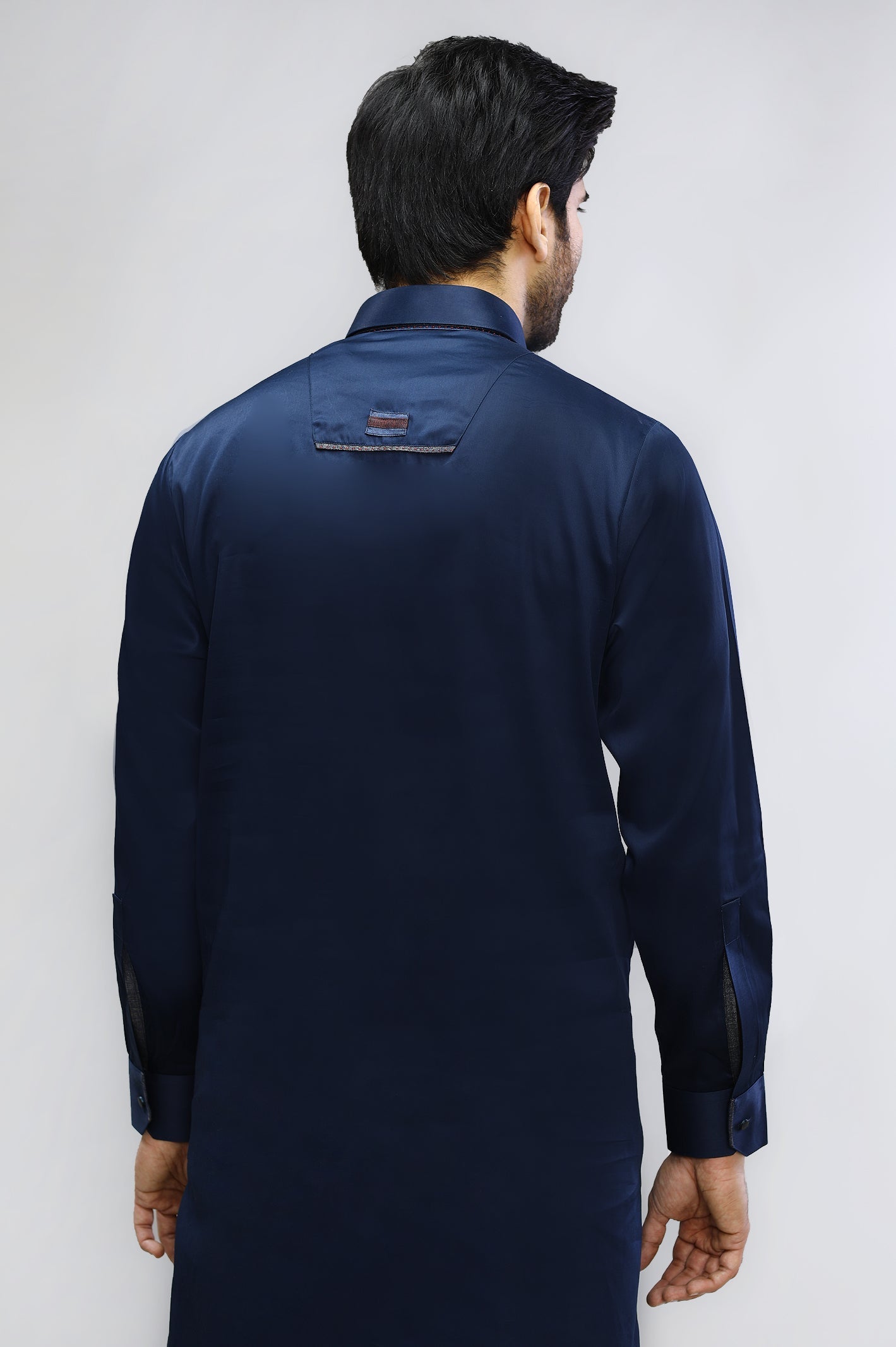 Navy Blue Wash & Wear Shalwar Kameez - Diners