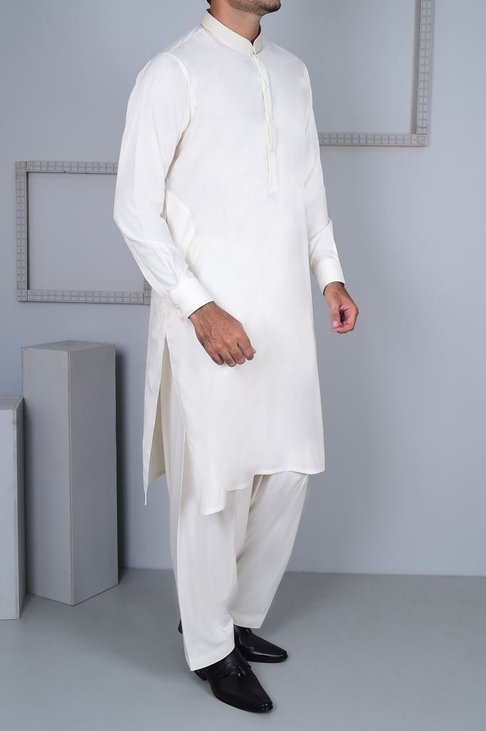 Formal Shalwar Suit for Men EGC0001-OFFWHITE - Diners