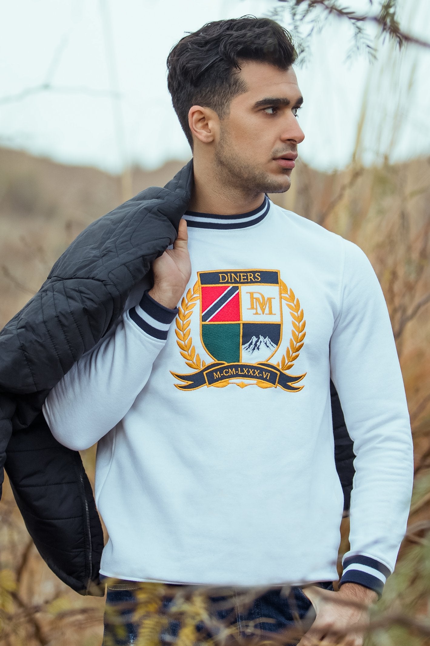 Diners Men's White Sweater - FA913-21