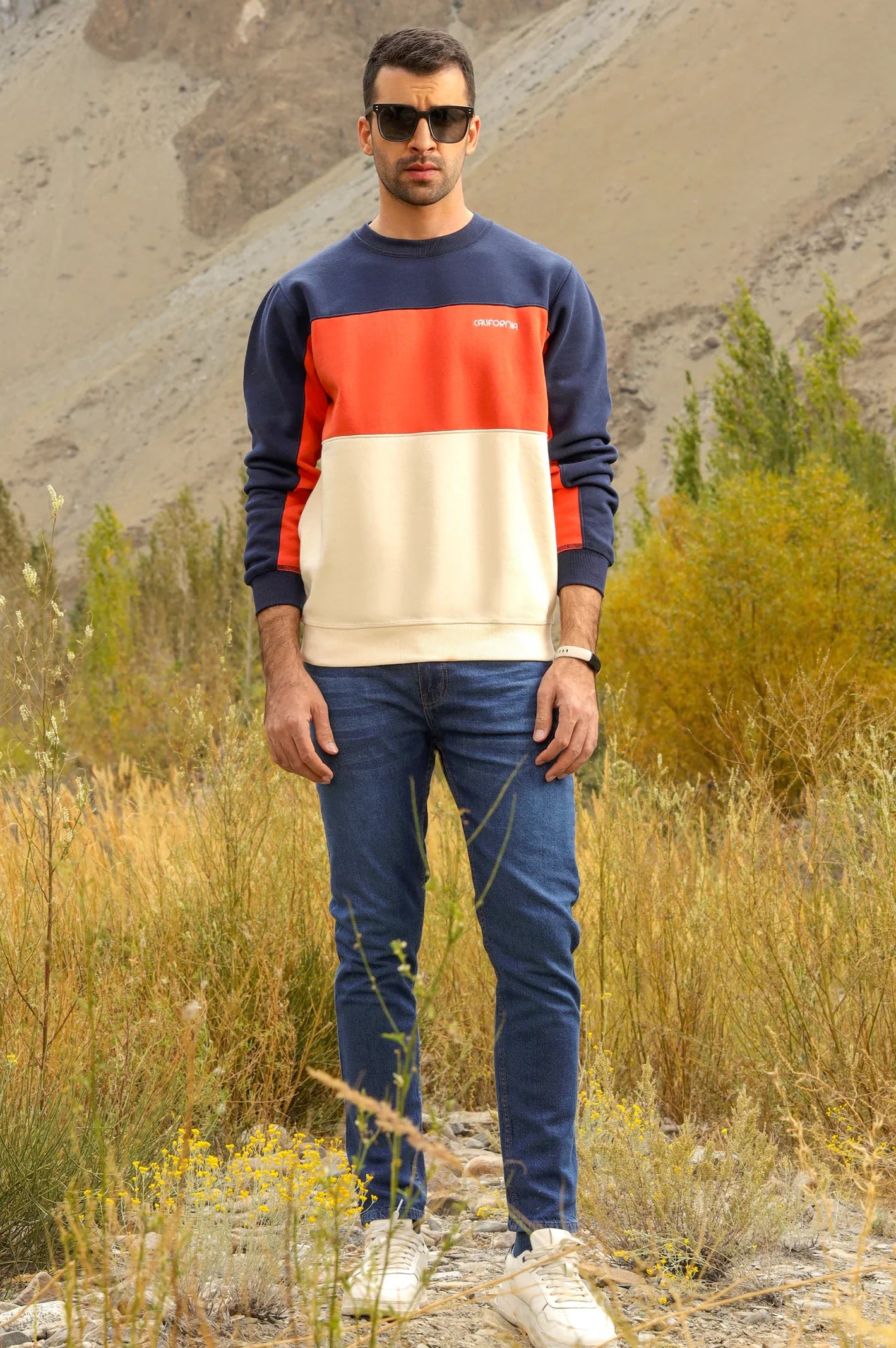 Color Block Sweatshirt From Diners