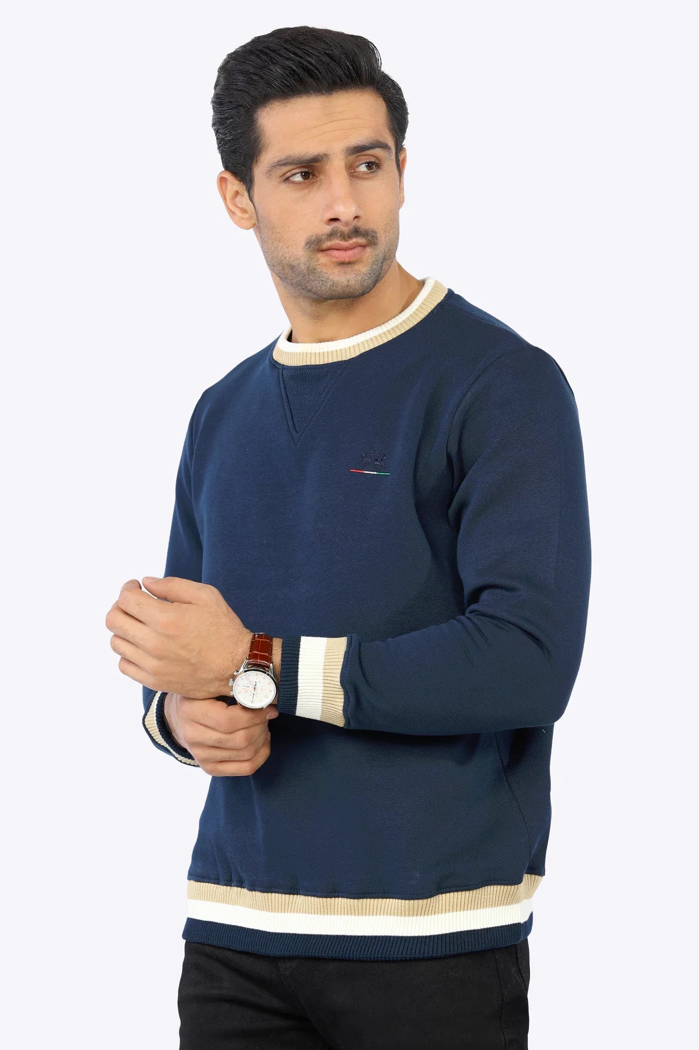 Navy Blue Plain Sweatshirt From Diners