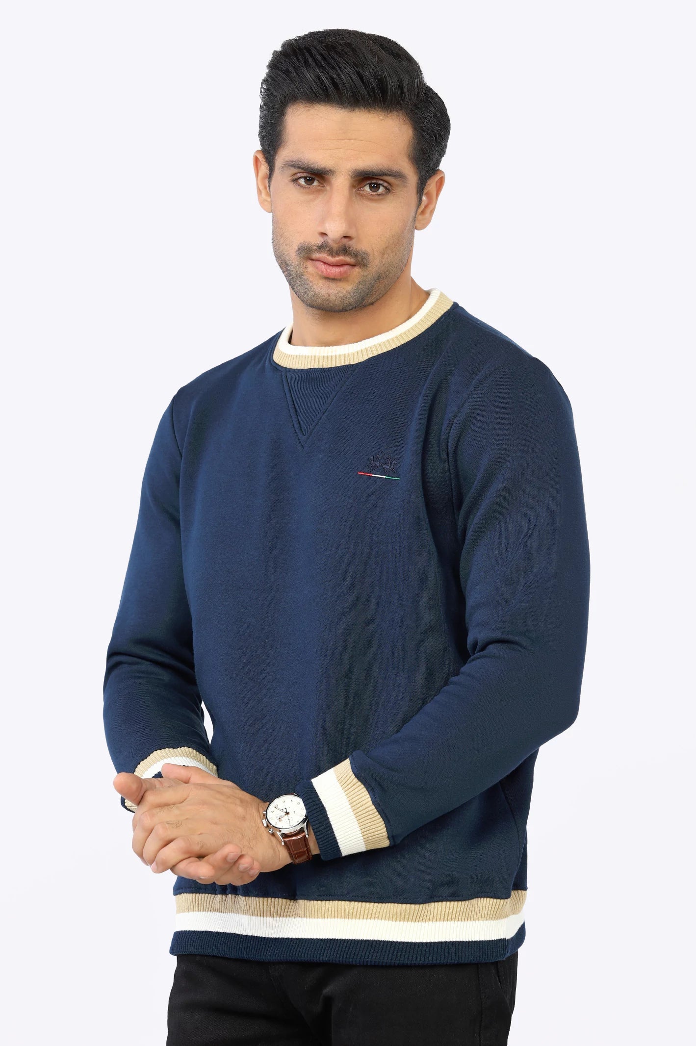 Navy Blue Plain Sweatshirt From Diners