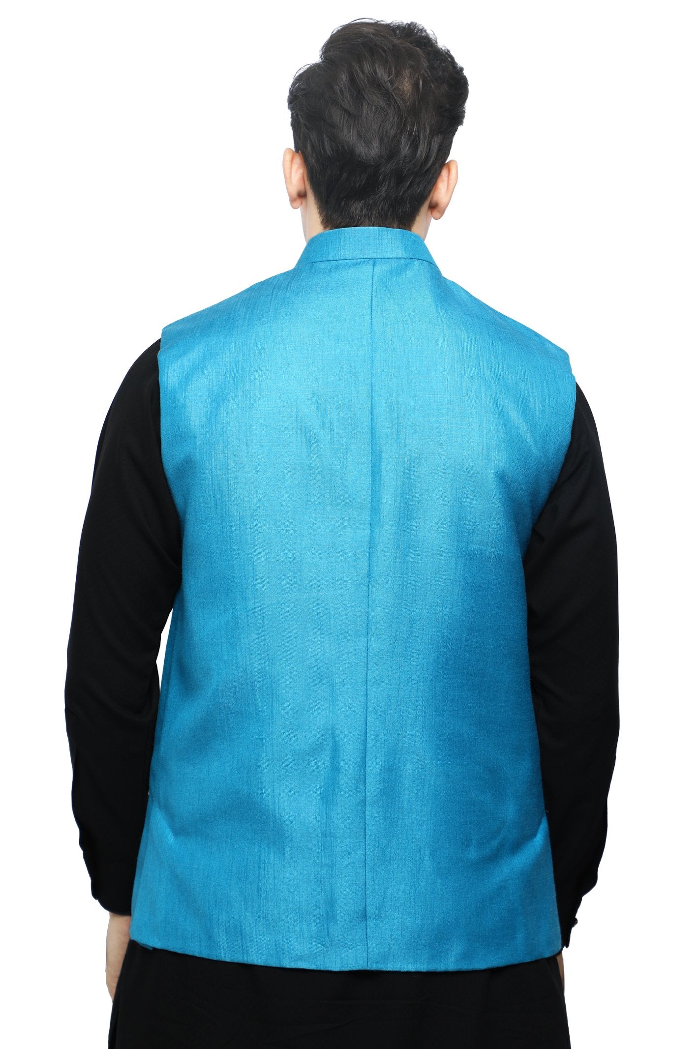 Waist coat For Men-GA3391-TEAL