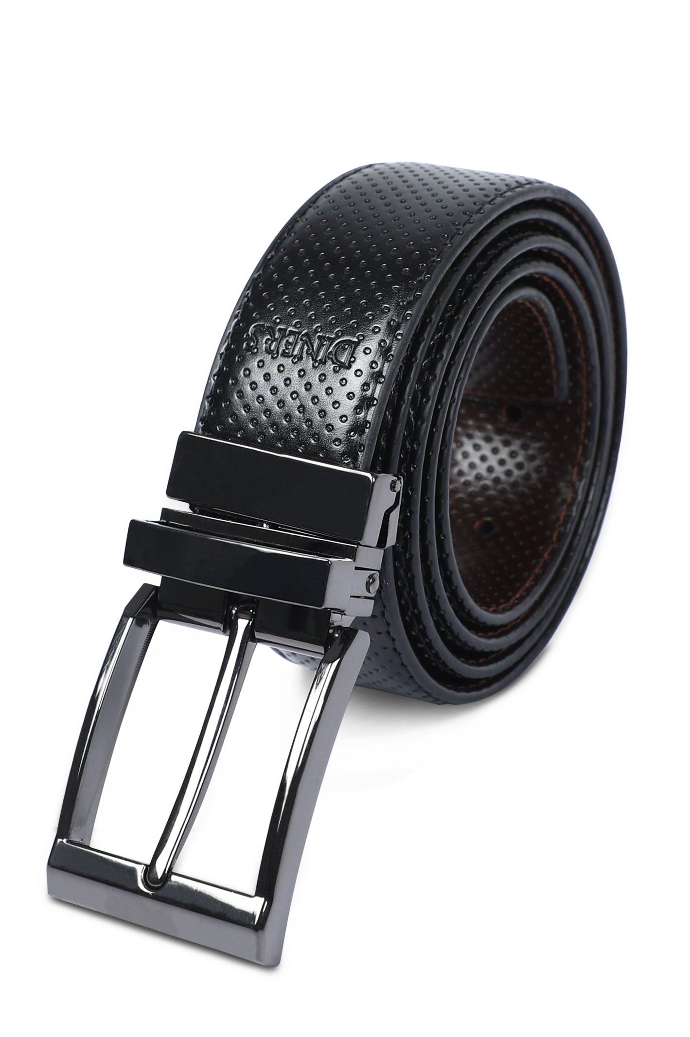 Men's Double sided Belt SKU: IE01-BLACK & BROWN - Diners