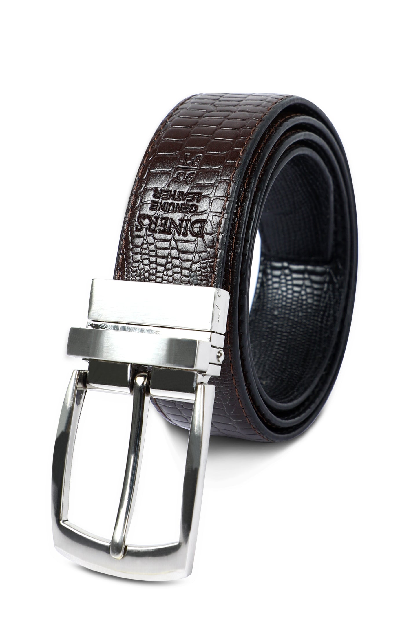 Men's Double Sided Belt SKU: IE02-BLACK & BROWN - Diners