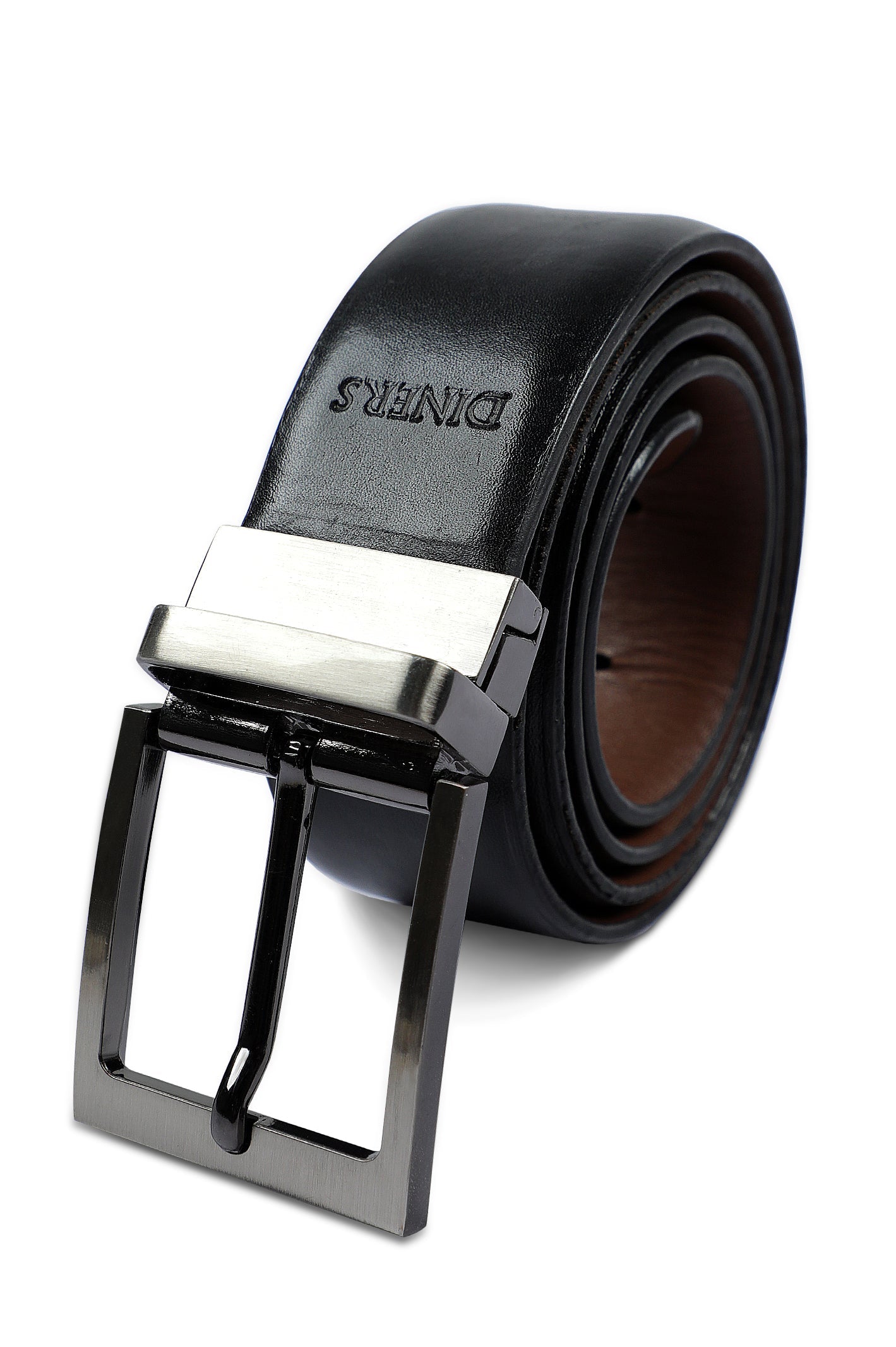 Men's Double Sided Belt SKU: IE09-BLACK & MUSTARD - Diners