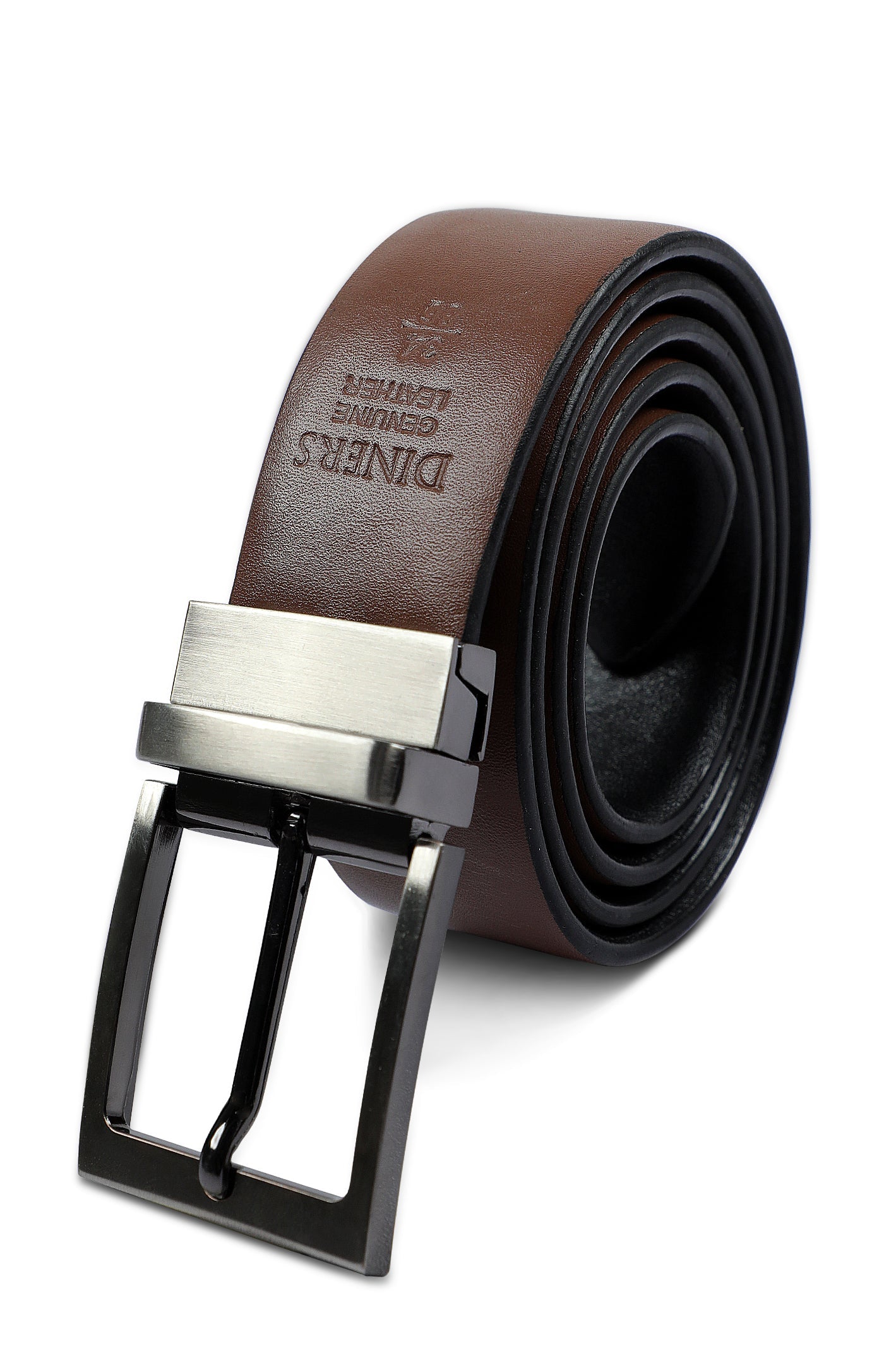 Men's Double Sided Belt SKU: IE09-BLACK & MUSTARD - Diners