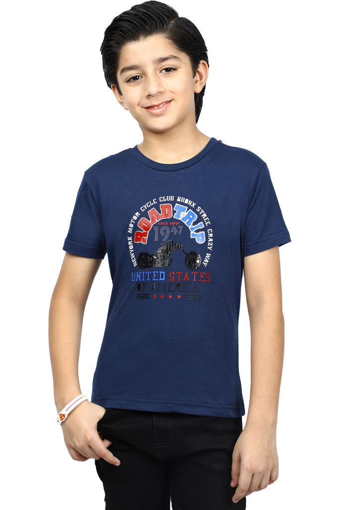 Boys T-Shirt In Navy KBA-0227 - Diners