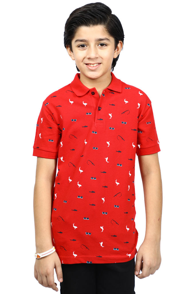 Boys T-Shirt In Red KBA-0233 - Diners