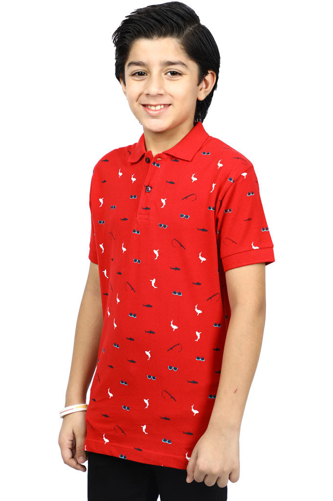 Boys T-Shirt In Red KBA-0233 - Diners