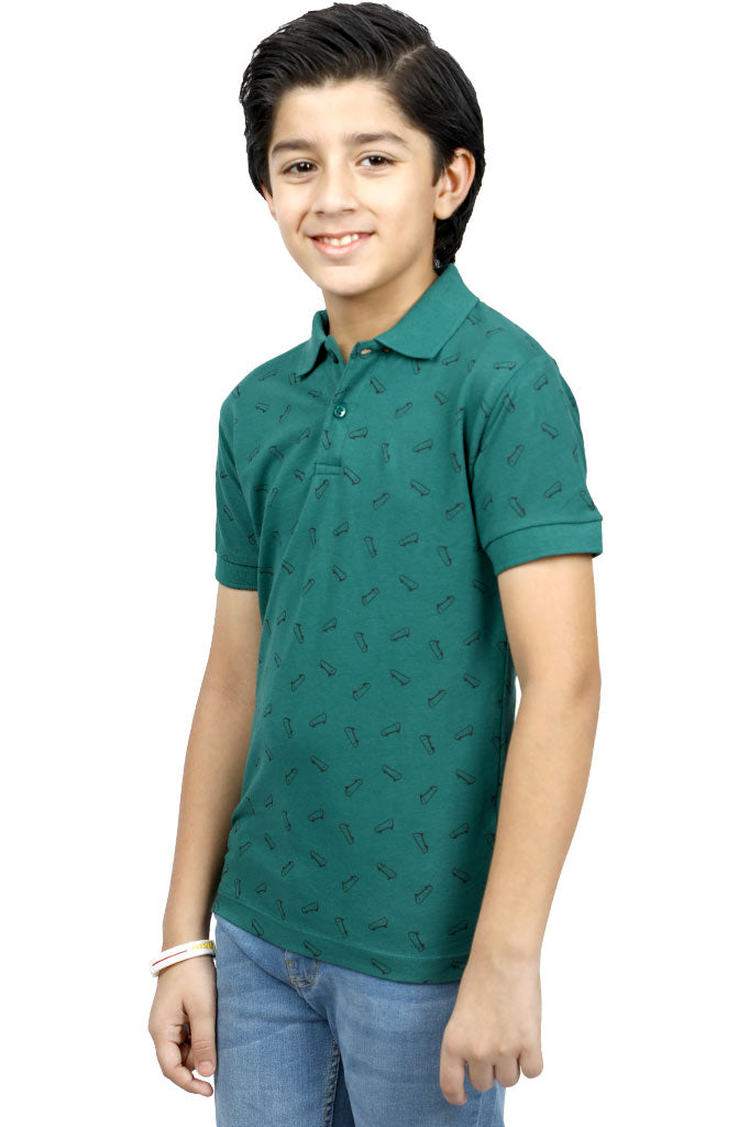 Boys T-Shirt In Green KBA-0234 - Diners