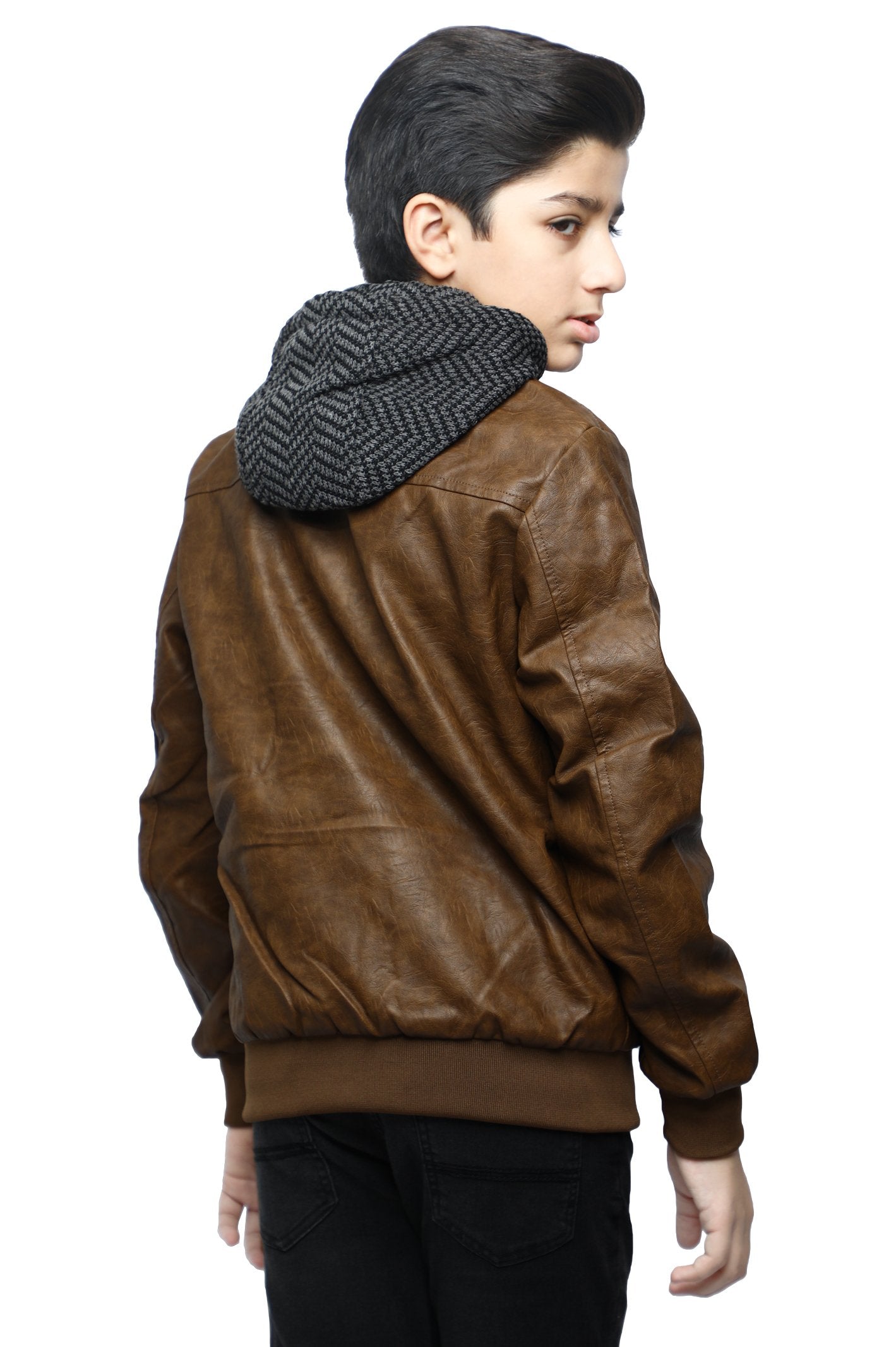 Boys Jacket In Brown SKU: KBF-0051-BROWN - Diners