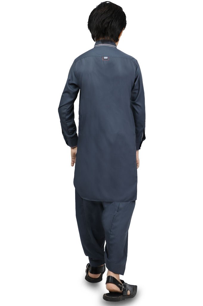 Boys Kurta Shalwar In Grey SKU: KBH-0059-GREY - Diners