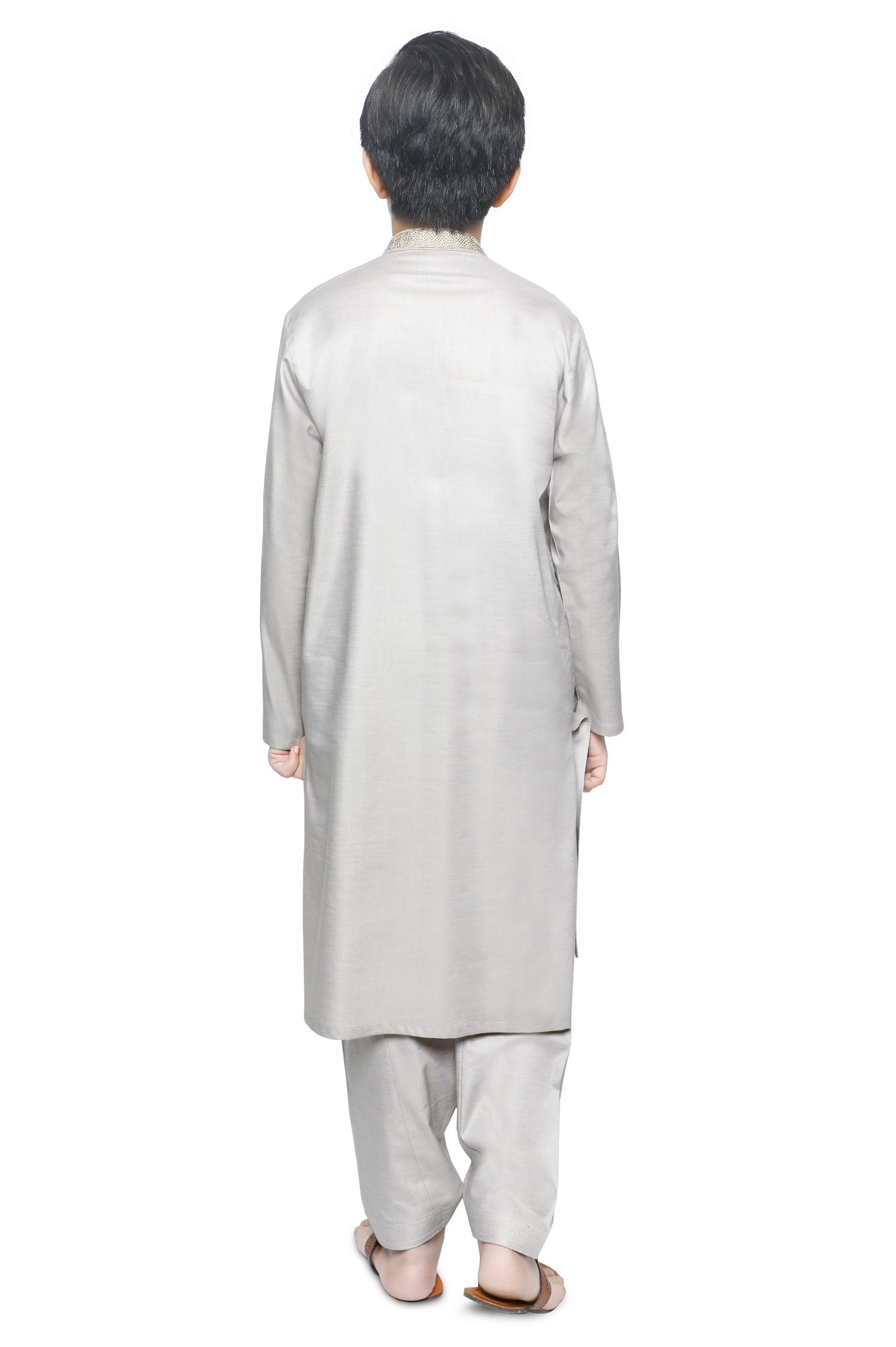 Boys Kurta Shalwar In Fawn SKU: KBH-0072-FAWN - Diners