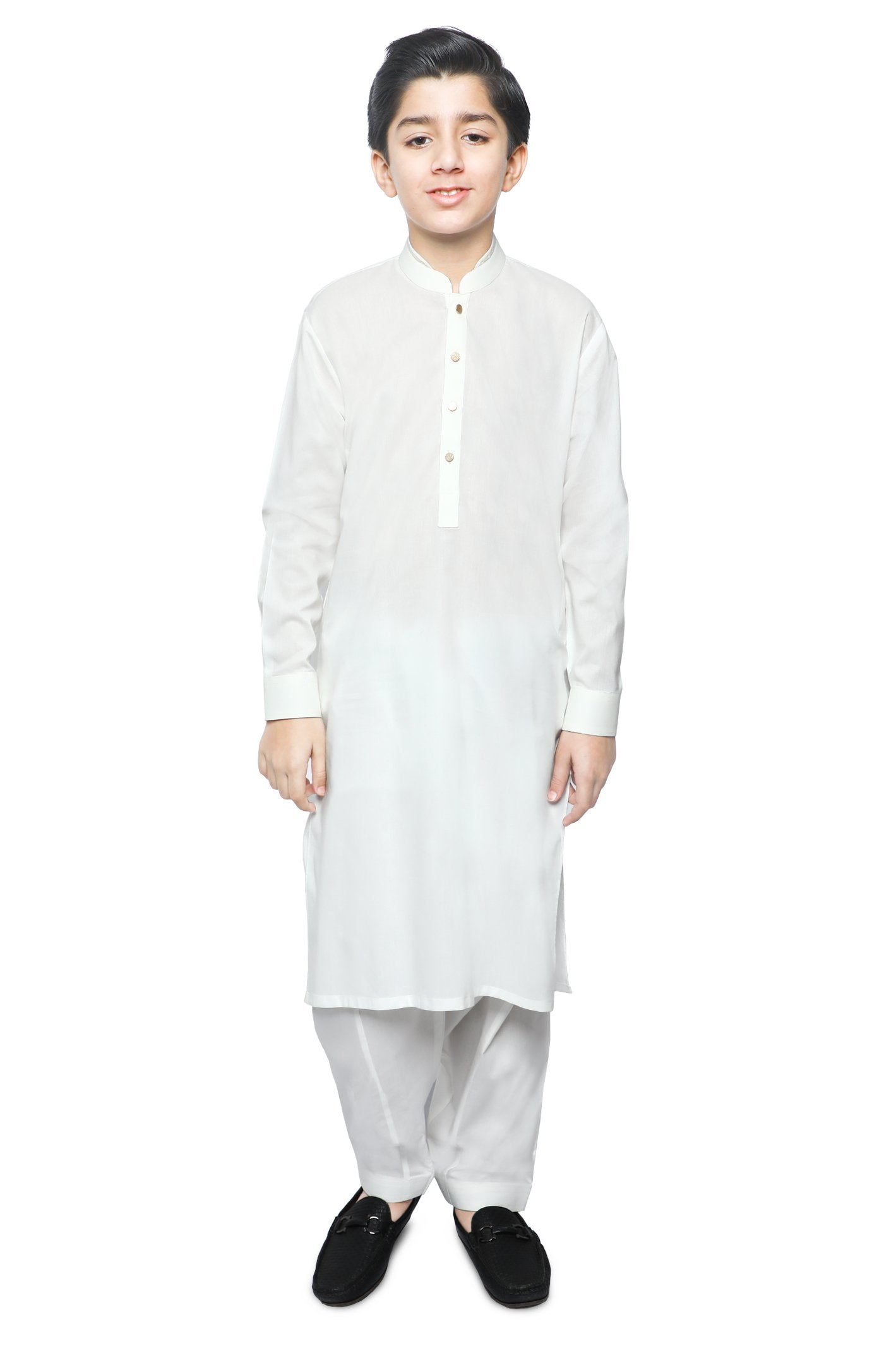 Boys Kurta Shalwar In Cream SKU: KBH-0075-CREAM - Diners