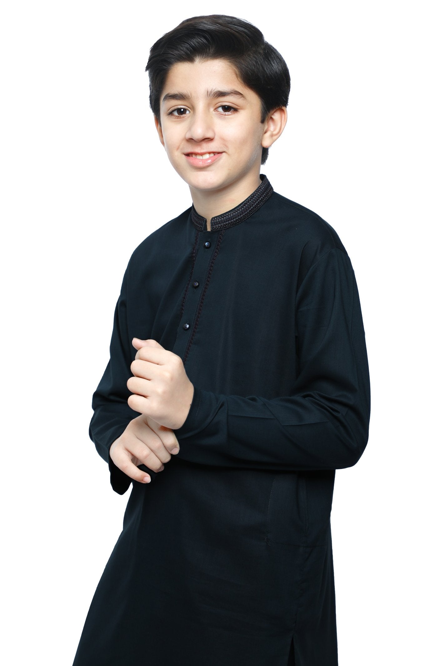 Boys Kurta Shalwar In D-Green SKU: KBH-0077-D-GREEN - Diners
