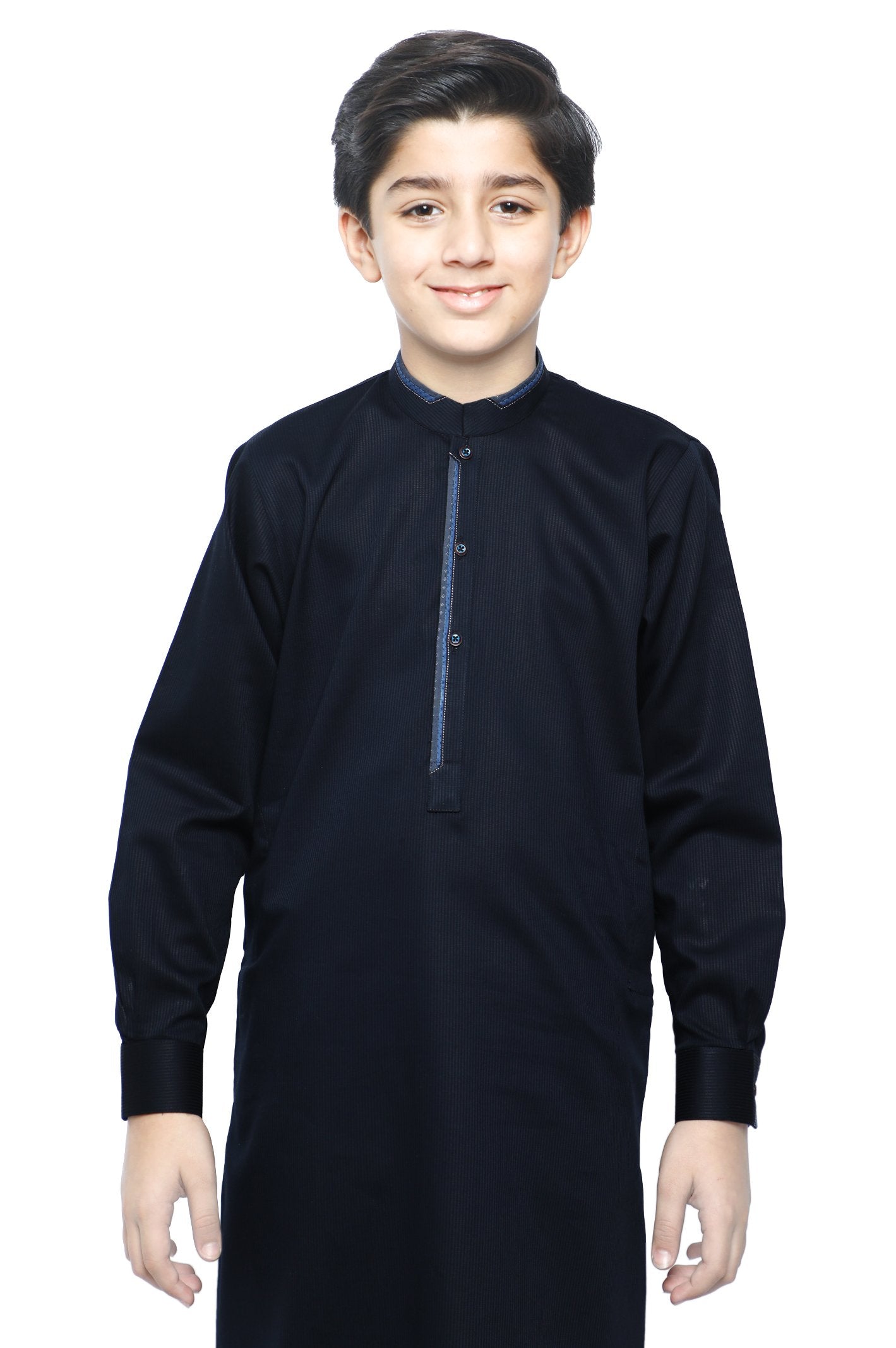 Boys Kurta Shalwar In D-Blue SKU: KBH-0078-D-BLUE - Diners