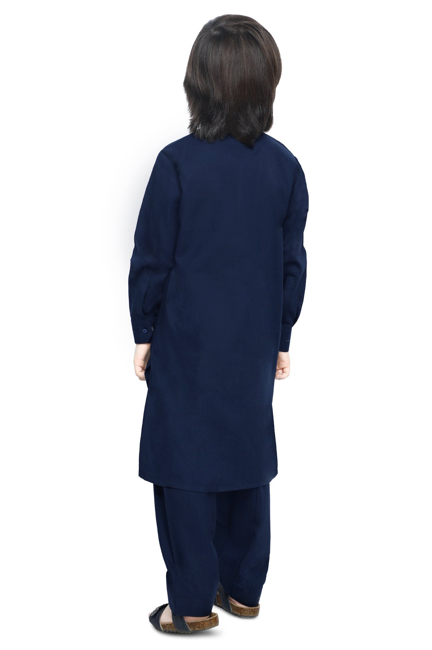 Boys Kurta Shalwar In N-Blue SKU: KBH-0081-N-BLUE - Diners