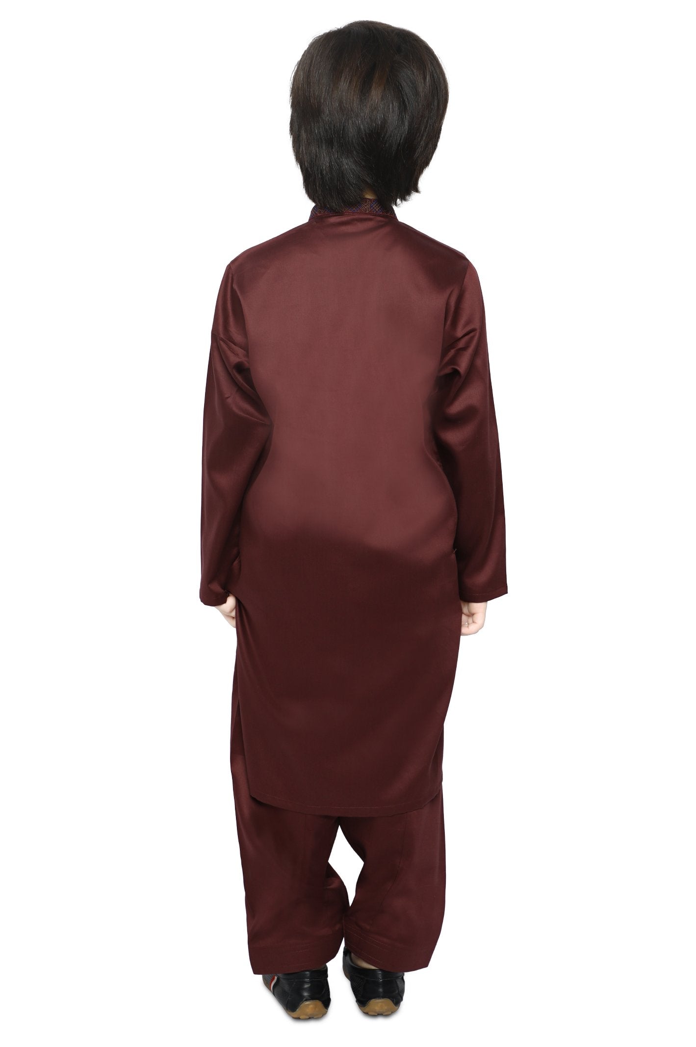 Boys Kurta Shalwar In Maroon SKU: KBH-0085-MAROON - Diners