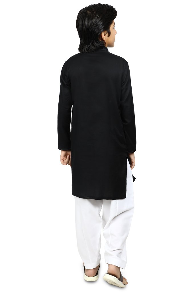Boys Kurta Shalwar In Black SKU: KBKS-0063 - Diners