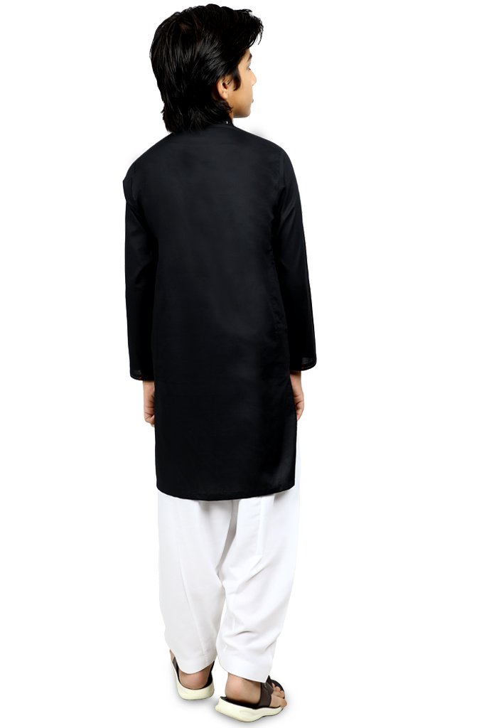 Boys Kurta Shalwar In Black SKU: KBKS-0067 - Diners