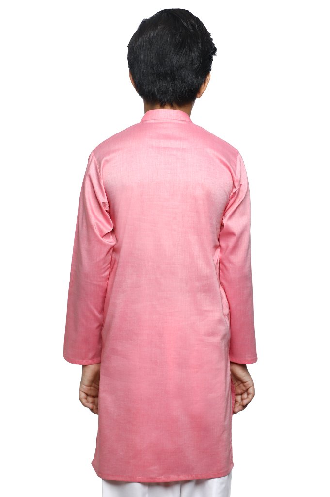 Boys Kurta In Pink SKU: KBKS-0069-PINK - Diners