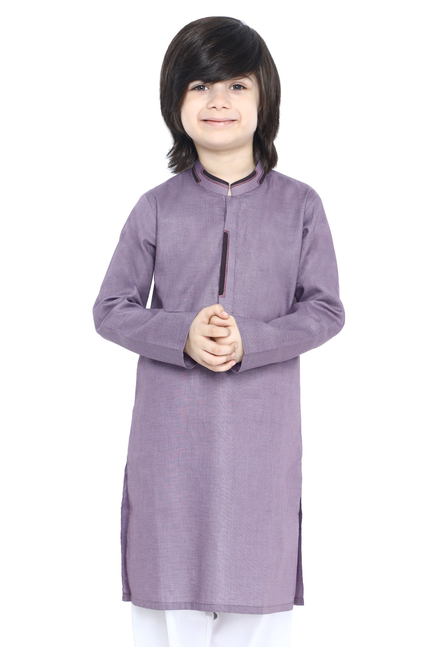 Boys Kurta In Purple SKU: KBKS-0072-PURPLE - Diners