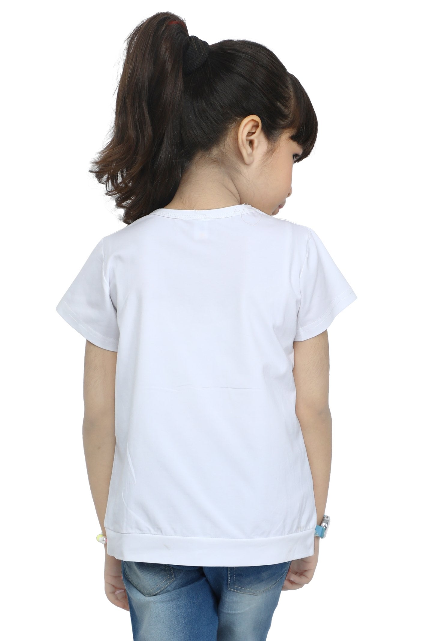 Girls T-Shirt In White - KGA-0161-WHITE - Diners