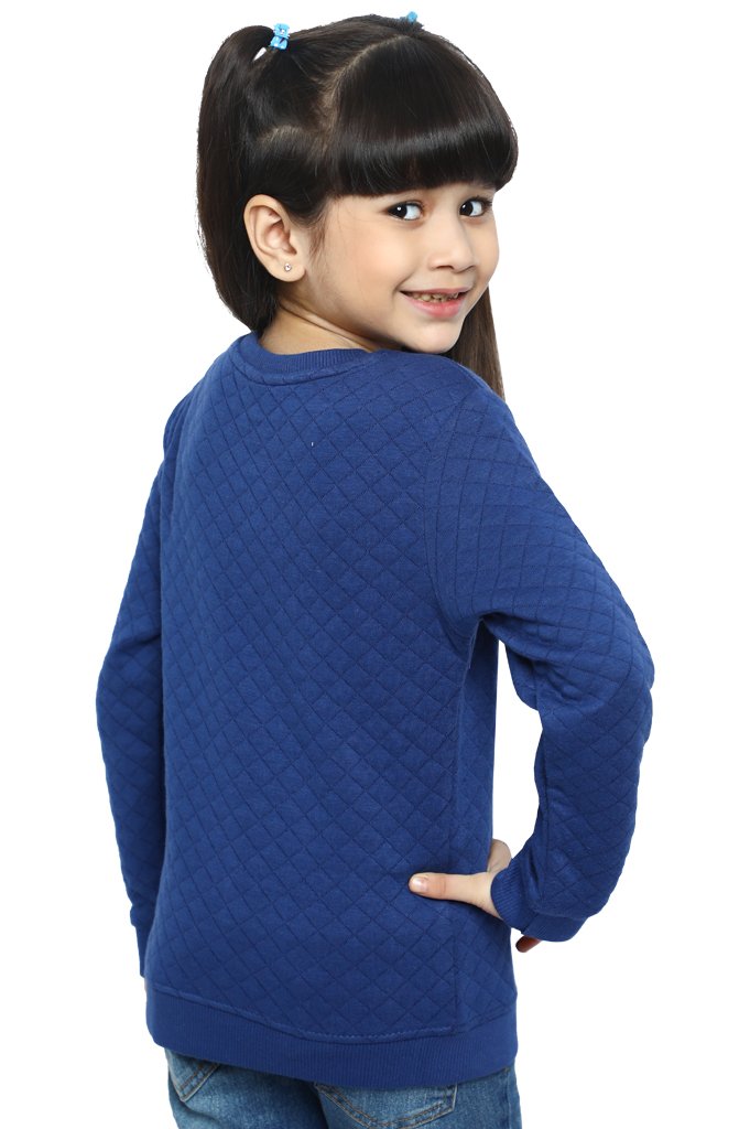 T-Shirt For Girls In Navy - KGA-0173-NAVY - Diners