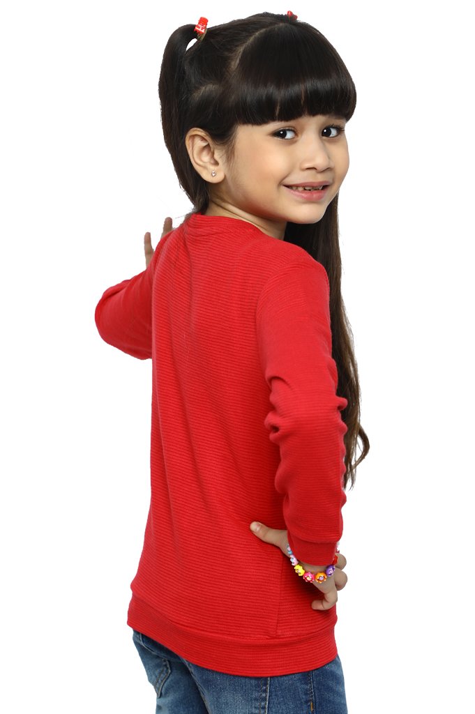 T-Shirt For Girls In Red - KGA-0174-RED - Diners
