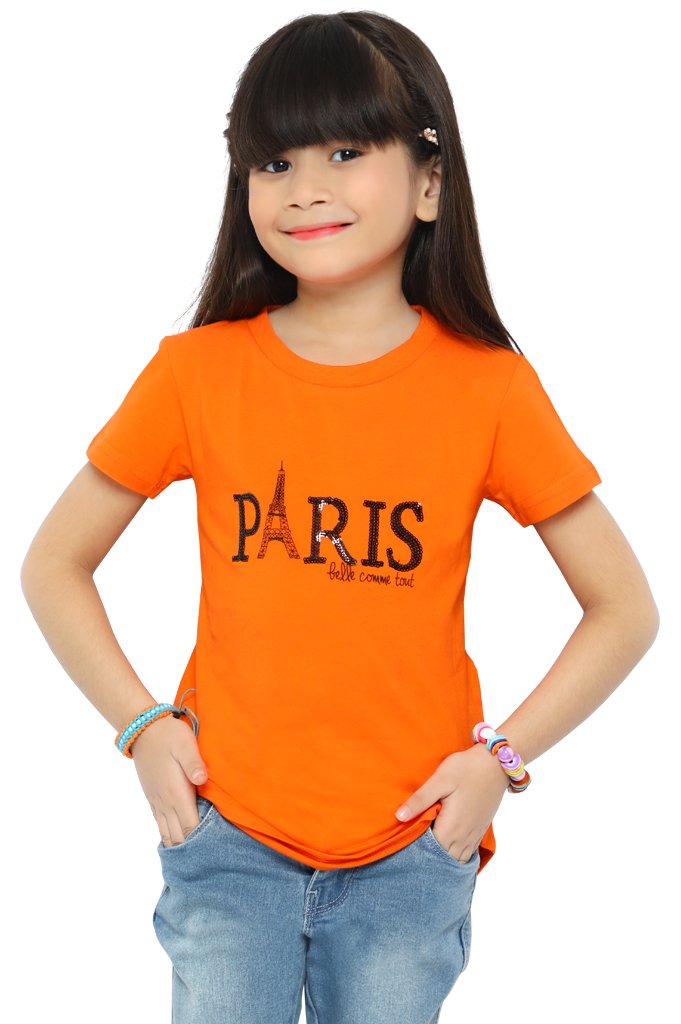 Girls T-Shirt KGA-0179-ORANGE