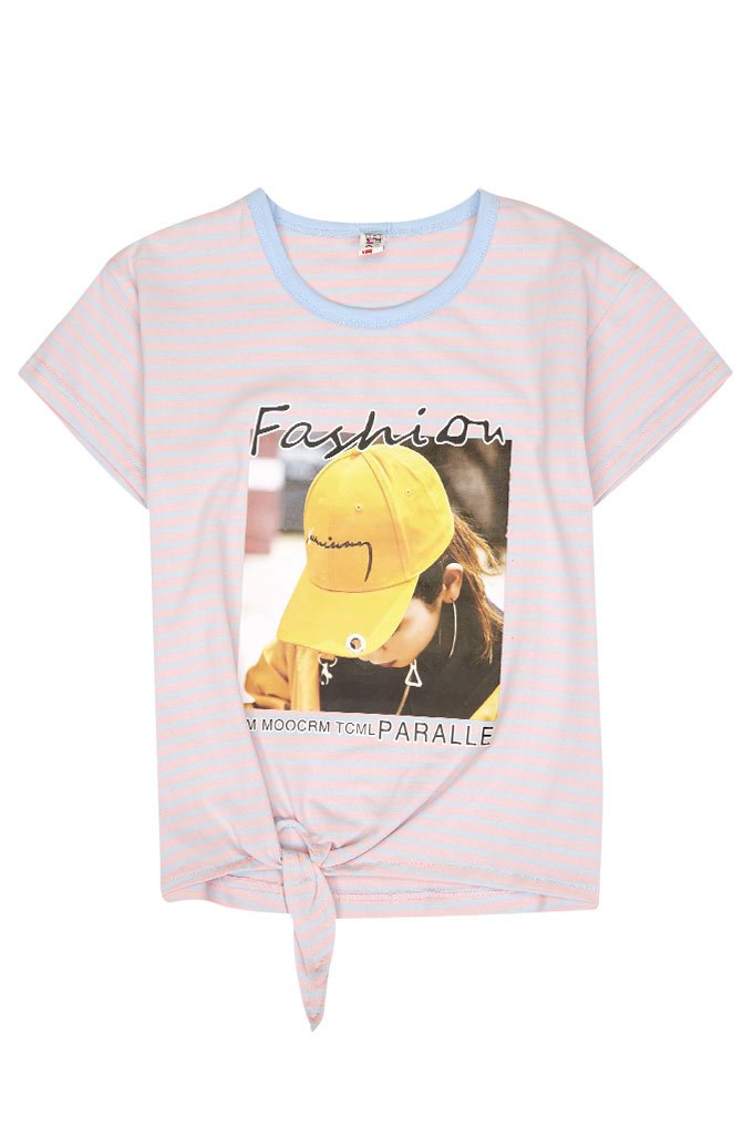 T-Shirt For Girls In Pink - KGA0163-Pink - Diners
