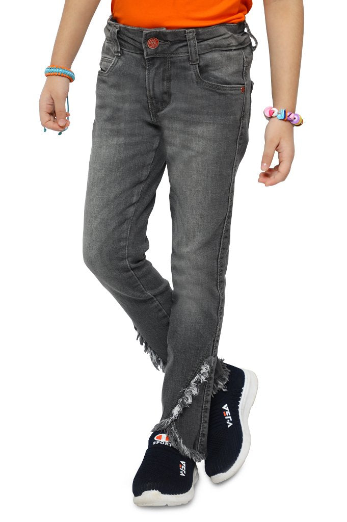 Trouser For Girls In Grey - KGC-0205-GREY - Diners