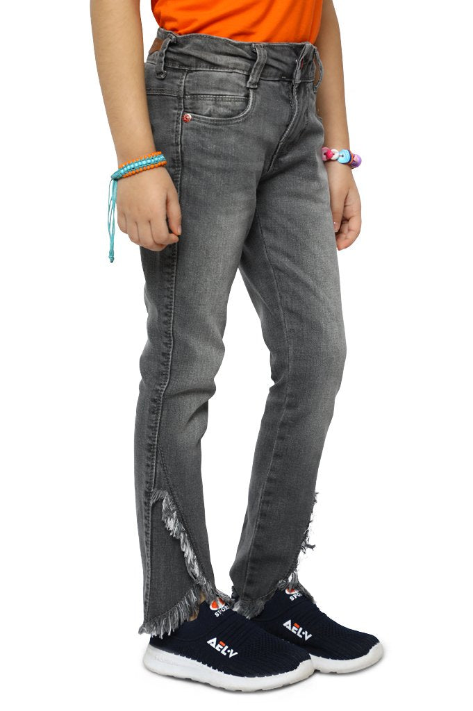 Trouser For Girls In Grey - KGC-0205-GREY - Diners