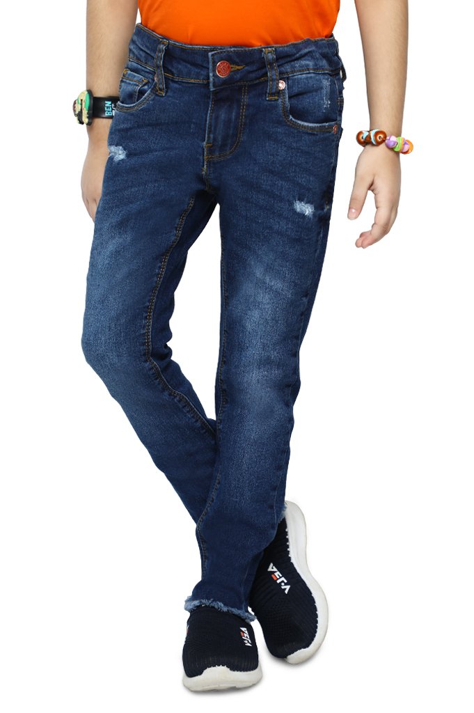 Trouser For Girls In M-Blue - KGC-0204-M-BLUE - Diners