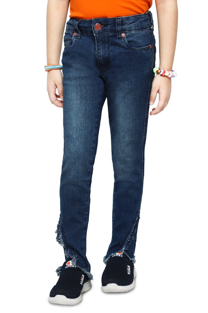 Trouser For Girls In Blue - KGC-0207-BLUE - Diners