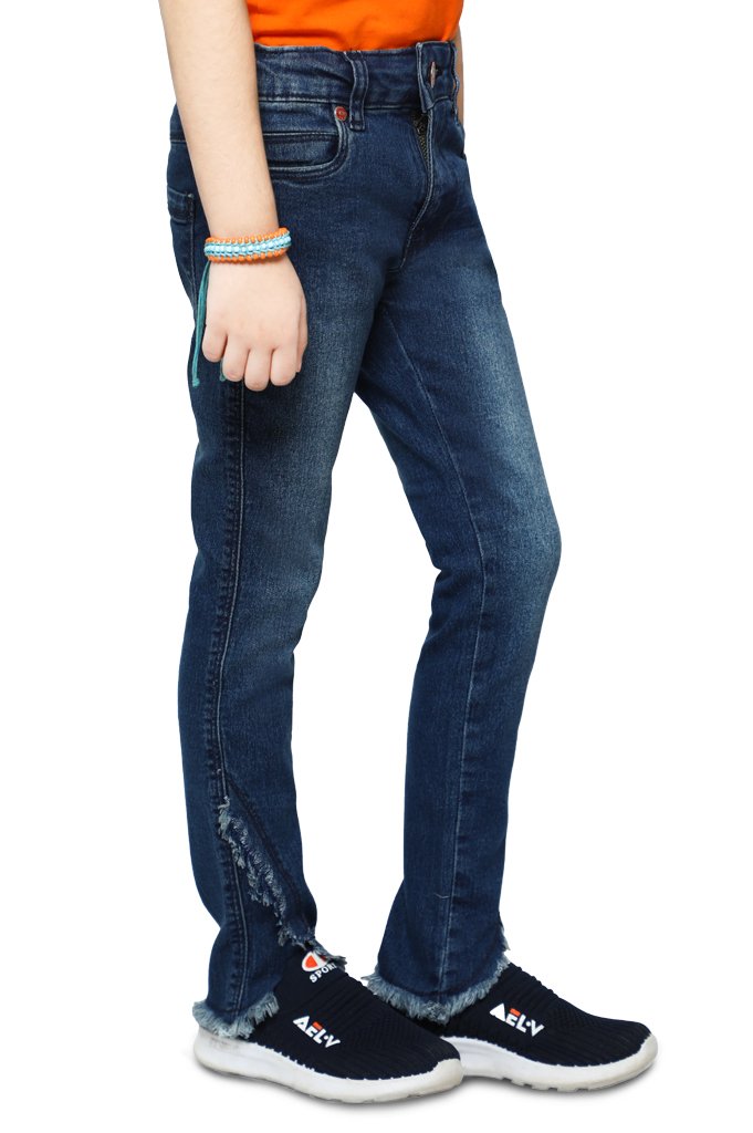 Trouser For Girls In Blue - KGC-0207-BLUE - Diners