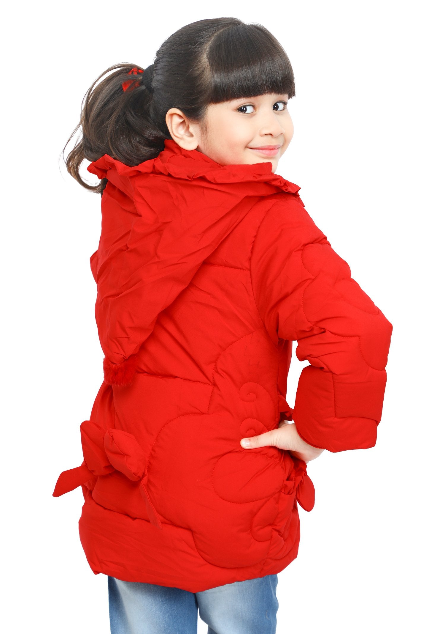 Jackets For Girls In Red - KGF-0102-RED - Diners