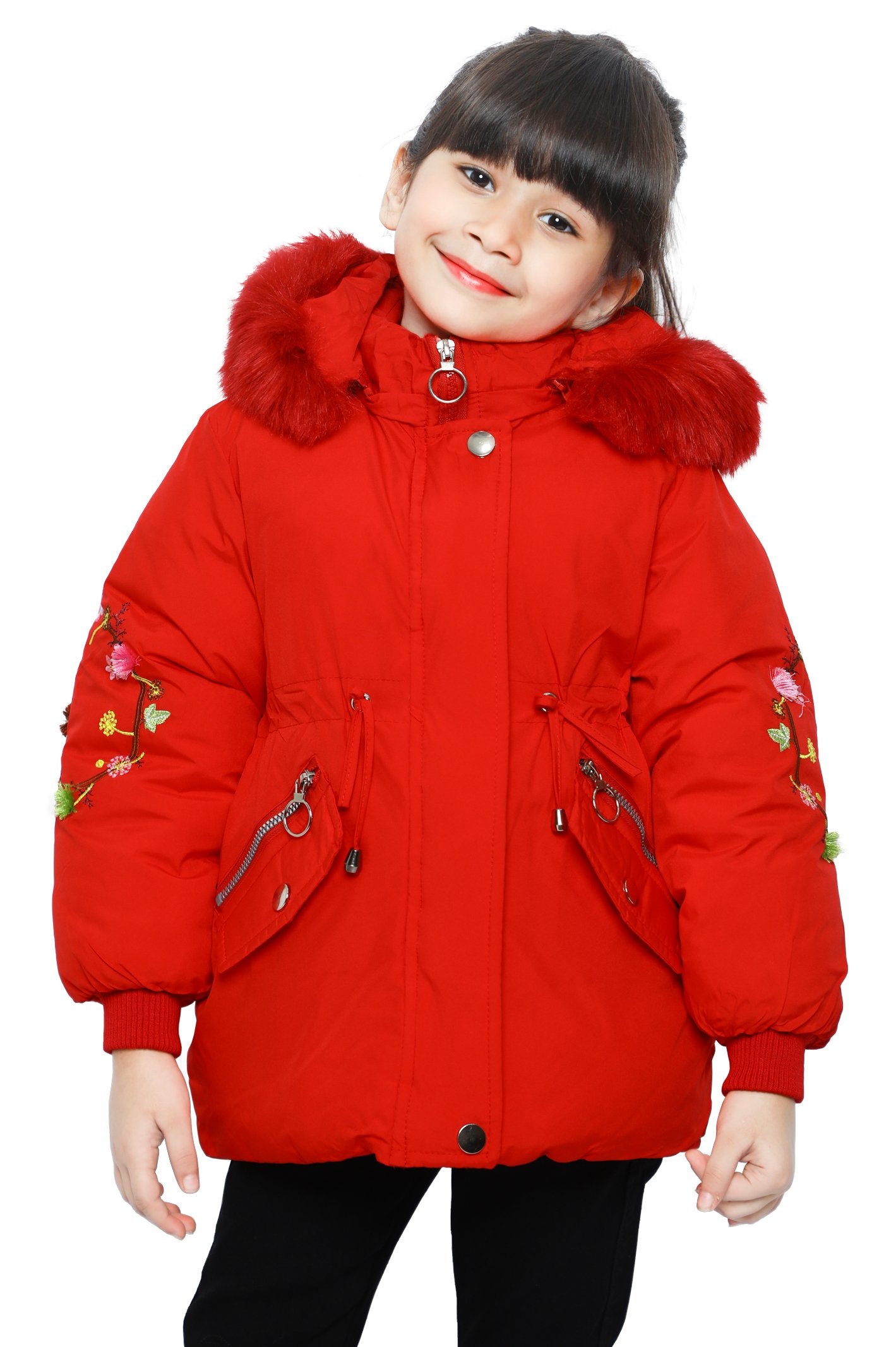 Jackets For Girls In Red - KGF-0103-RED - Diners