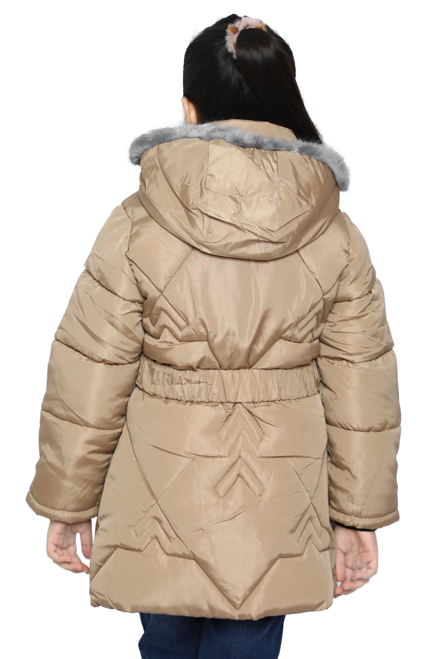 Girls Jackets In Beige - KGF-0105-BEIGE - Diners